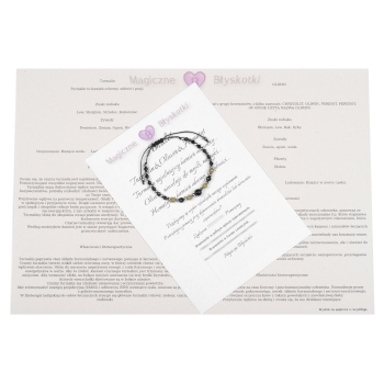 Bransoletka czarny TURMALIN CHRYZOLIT OLIWIN PERIDOT PERYDOT HEMATYT